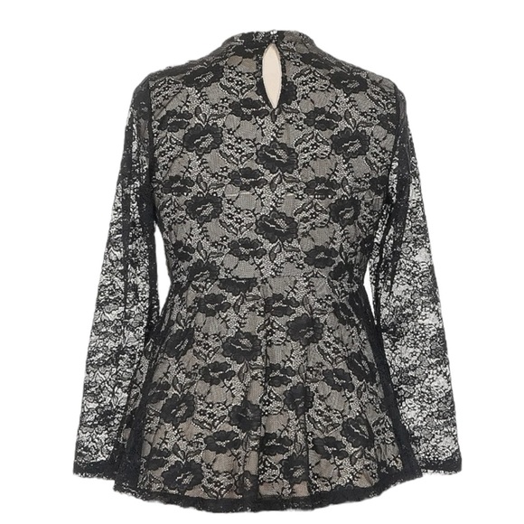 TORRID Peplum Lace Corset front Blouse  in Black Size 3 -- SEXY and CLASSY!!! - Picture 3 of 4